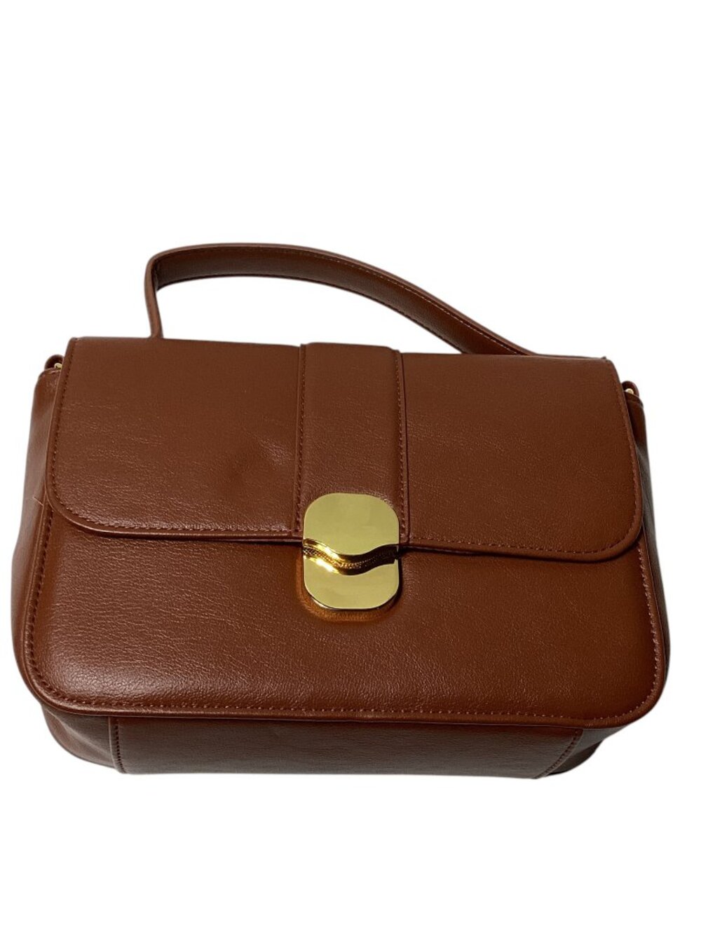 Time and Tru Women's Vida Crossbody, Color Brown, Approximately 9.5x7x3.3 in